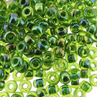 Miyuki Round Seed Beads 6/0 Green Lined Chartreuse AB 20GM