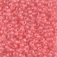 Miyuki Round Seed Beads Size 8/0 Coral Lined Crystal 22GM
