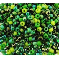 Miyuki Round Seed Beads Size 8/0 Evergreen Mix 22GM