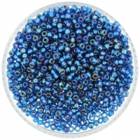 Miyuki Round Seed Beads Size 8/0 Silver Lined Capri Blue AB 22GM