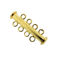 Slide Lock Clasps 4-strand Gold Plated 36mm. Pack of 3