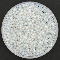 Miyuki Round Seed Beads Size 8/0 Gilt Lined White Opal 22GM