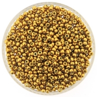 Miyuki Round Seed Beads Size 8/0 DURACOAT Galvanized Gold 22GM