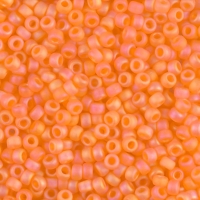 Miyuki Round Seed Beads Size 8/0 Matte Orange AB 22GM