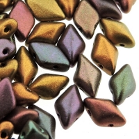 GemDUO 2-Hole beads 8x5mm 10GM - Violet Rainbow