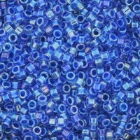 DB077 Miyuki Delica Seed Beads 11/0 Lined Blue AB 7.2GM