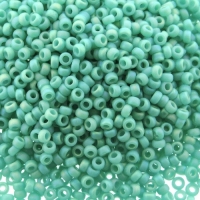 Miyuki Round Seed Beads 15/0 Matte Opaque Turquoise AB 8.2GM