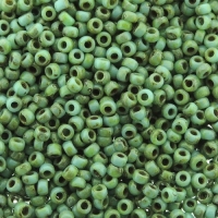 Miyuki Round Seed Beads 15/0 Picasso Seafoam Green Matte 8.2GM