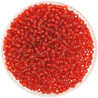Miyuki Round Seed Beads Size 8/0 Silver Lined Flame Red 22GM