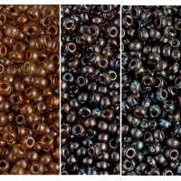 Miyuki Round Seed Beads Size 8/0 Picasso Combo 1