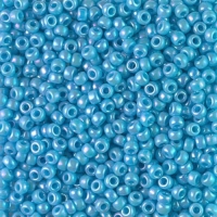 Miyuki Round Seed Beads Size 8/0 Opaque Turquoise Blue AB 24GM