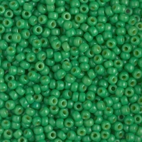 Miyuki Round Seed Beads Size 8/0 DURACOAT Opaque Figi Green 22GM