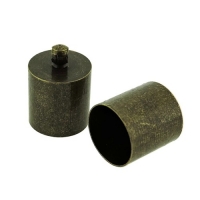 End Caps 9mm ID Bronze 14 x 10mm. Pack of 10