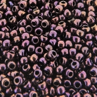 Seed Beads Round Size 11/0 28GM Higher Metallic Plum Iris