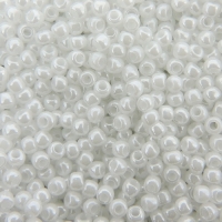 Seed Beads Round Size 11/0 28GM Opaque Lustered White