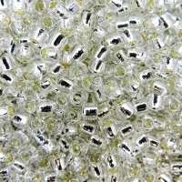 Seed Beads Round Size 8/0 Silver Lined Crystal 28GM 8-21