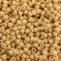 Seed Beads Round Size 11/0 28GM Opaque Luster Butterscotch