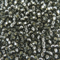Seed Beads Round Size 11/0 28GM Silver Lined Gray