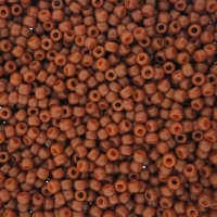 Seed Beads Round Size 11/0 28GM Semi Glazed Burnt Orange