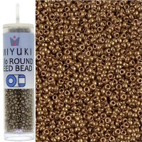 Miyuki Round Seed Beads 15/0 Metallic Light Bronze 8.2GM