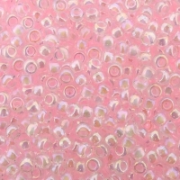 Miyuki Round Seed Beads Size 11/0 Pink Lined Crystal AB 24GM