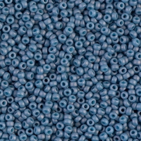Miyuki Round Seed Beads Size 11/0 Matte Slate Blue AB 23GM