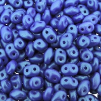 Czech SuperDuo Two-hole Beads 5x2.5mm Tropical Blue Grape