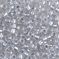 Miyuki Round Seed Beads 6/0 Sparkling Pewter Lined Crystal 20GM