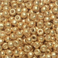 Miyuki Round Seed Beads Size 8/0 Galvanized Gold 22GM