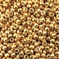 Miyuki Round Seed Beads Size 11/0 Galvanized Gold 24GM