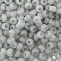 Miyuki Round Seed Beads Size 11/0 Fancy Frosted Palest Gray 24GM