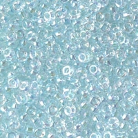 Miyuki Round Seed Beads Size 11/0 Lt Ice Blue Lnd Crystal AB 24G