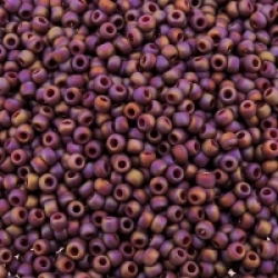 Seed Beads Round Size 11/0 28GM Semi Glazed RB Dk Red 
