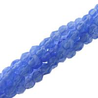Fire Polished Faceted 4mm Round Beads 100pcs - Milky Sapphire