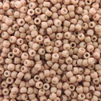 Seed Beads Round Size 11/0 28GM Opaque Pastel Frosted Shrimp