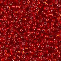 Miyuki Round Seed Beads Size 11/0 Silver Lined Ruby Red 24GM