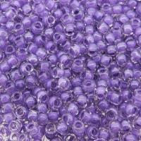 Seed Beads Round Size 8/0 IC Wisteria Lined 28GM