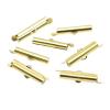Slide On End Tubes, Fits Size 8/0 Seed Beads 26mm 10pcs Gold
