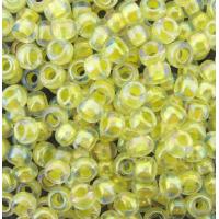 Miyuki Round Seed Beads 6/0 Light Yellow Lined Crystal AB 20GM