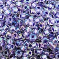 Miyuki Round Seed Beads 6/0 Sparkling Purple Lnd Crystal AB 20GM