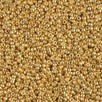 Miyuki Round Seed Beads 15/0 DURACOAT Galvanized Gold 8.2GM