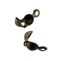Clamshell Bead Tips double-loop 4mm 200pcs Antique Bronze