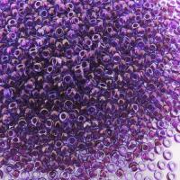 Miyuki Round Seed Beads 15/0 Fuchsia Lined Aqua Luster 8.2GM