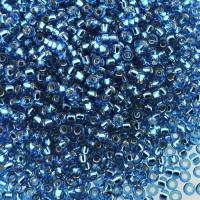 Miyuki Round Seed Beads 15/0 Silver Lined Capri Blue 8.2GM