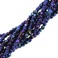 Fire Polished Faceted 3mm Round Beads 50pcs - Blue Iris