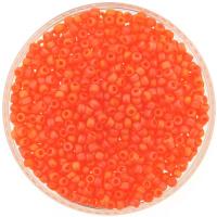 Miyuki Round Seed Beads Size 8/0 Matte Orange AB 22GM
