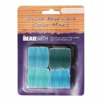 Beadsmith S-Lon Superlon Tex 210 Bead Cord Color Mix - Marine