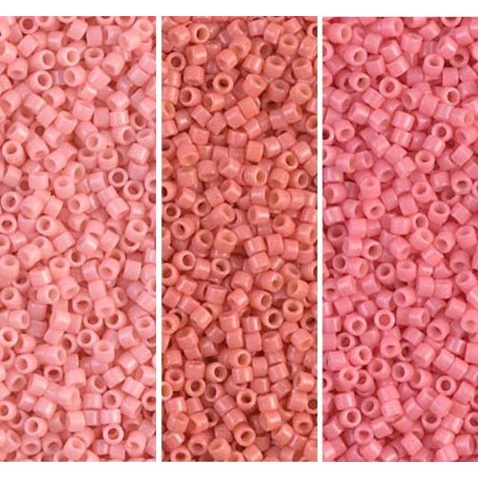 : Carnation Pink Miyuki 110 Delica Beads DB-2115 Duracoat Opaque Guava 5g