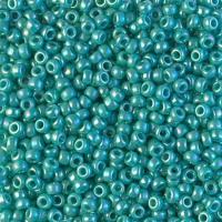 Miyuki Round Seed Beads Size 8/0 Opaque Turquoise Green AB 24GM
