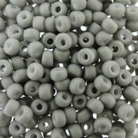 Miyuki Round Seed Beads 6/0 Matte Opaque Grey 20GM